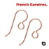14K Rose Gold Filled French Earwires, (RG/298)